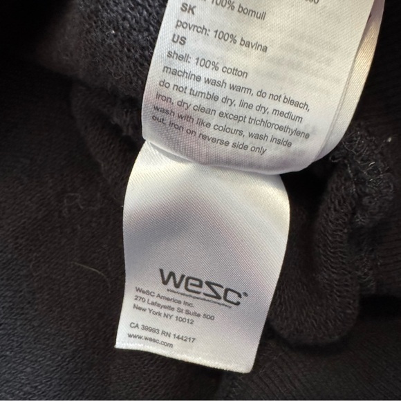 Wesc Mike Retro Stripes Hoodie Black Pullover Mens S Womens M Neon Rainbow - Picture 8 of 13